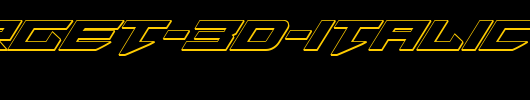 Tarrget-3D-Italic.ttf类型，T字母英文