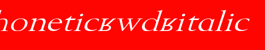 TechPhonetic-Wd-Italic.ttf类型，T字母英文