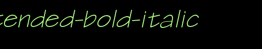 Tek-Extended-Bold-Italic.ttf类型，T字母英文