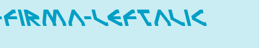Terra-Firma-Leftalic.ttf类型，T字母英文