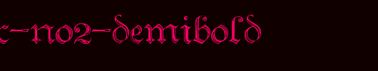 Teutonic-No2-DemiBold.ttf类型，T字母英文