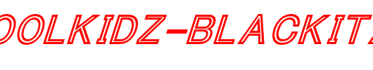 ThaCoolKidz-BlackItalic.otf类型，T字母英文
