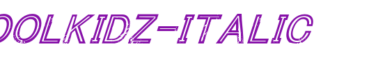 ThaCoolKidz-Italic.otf类型，T字母英文