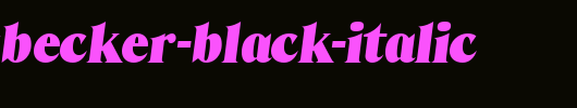ThomasBecker-Black-Italic.ttf类型，T字母英文