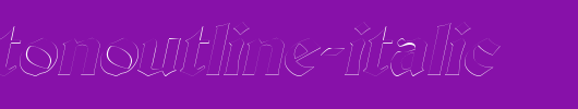 ThorntonOutline-Italic.ttf类型，T字母英文