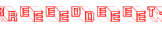 ThreeDeeTwoBeta.ttf类型，T字母英文