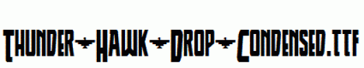 Thunder-Hawk-Drop-Condensed.ttf类型，T字母英文