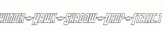 Thunder-Hawk-Shadow-Drop-Italic.ttf类型，T字母英文