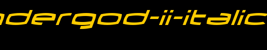 Thundergod-II-Italic.ttf类型，T字母英文