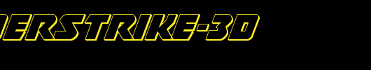 Thunderstrike-3D.ttf类型，T字母英文