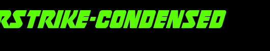 Thunderstrike-Condensed.ttf类型，T字母英文