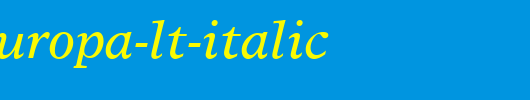 Times-Europa-LT-Italic.ttf类型，T字母英文