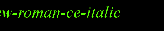 Times-New-Roman-CE-Italic.ttf类型，T字母英文