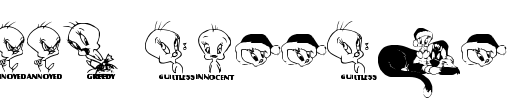 Totally-Tweetie.ttf类型，T字母英文