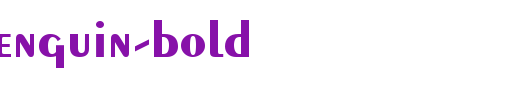 TrSah-Penguin-Bold.ttf类型，T字母英文
