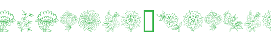 Traditional-Floral-Design-II.ttf类型，T字母英文