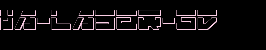 Trajia-Laser-3D.ttf类型，T字母英文