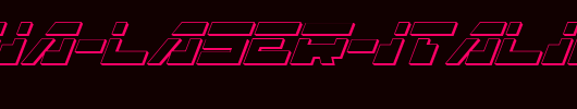 Trajia-Laser-Italic-3D.ttf类型，T字母英文