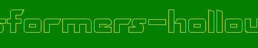 Transformers-Hollow-Normal.ttf类型，T字母英文