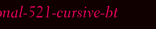 Transitional-521-Cursive-BT.ttf类型，T字母英文