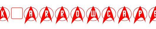 Trek-Arrowcaps.ttf类型，T字母英文