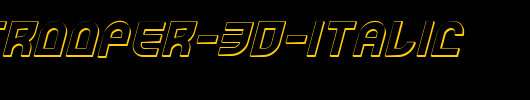 Trek-Trooper-3D-Italic.ttf类型，T字母英文
