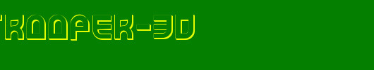 Trek-Trooper-3D.ttf类型，T字母英文