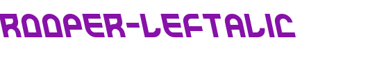 Trek-Trooper-Leftalic.ttf类型，T字母英文