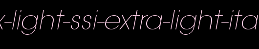 Trendex-Light-SSi-Extra-Light-Italic.ttf类型，T字母英文