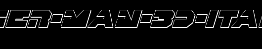 Trigger-Man-3D-Italic.ttf类型，T字母英文