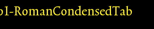 TriniteNo1-RomanCondensedTab_英文字体
