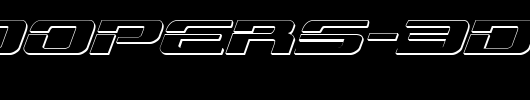 Troopers-3D-Expanded-Italic.ttf类型，T字母英文