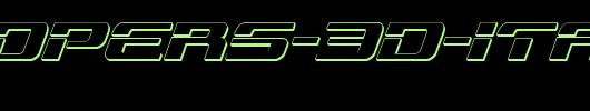 Troopers-3D-Italic.ttf类型，T字母英文