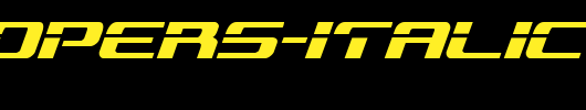 Troopers-Italic.ttf类型，T字母英文