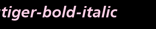 TrueFrutiger-Bold-Italic.ttf类型，T字母英文