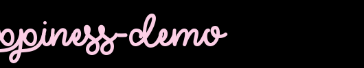 Try-Happiness-Demo.ttf类型，T字母英文