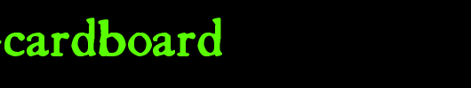 Tuer-s-Cardboard.ttf类型，T字母英文