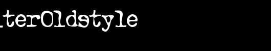 TypewriterOldstyle_英文字体