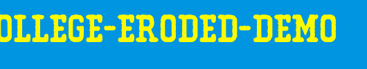 Typo-College-Eroded-Demo.otf类型，T字母英文