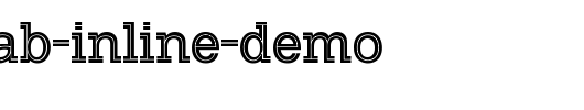 Typo-Slab-Inline-Demo.otf类型，T字母英文