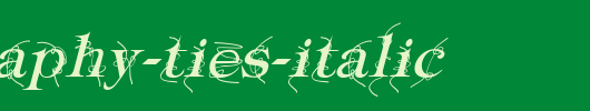 Typography-ties-Italic.ttf类型，T字母英文