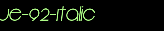 Vonique-92-Italic_英文字体