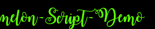 Watermelon-Script-Demo_英文字体