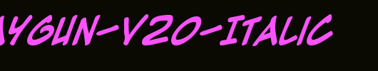 Zap-Raygun-V20-Italic_英文字体