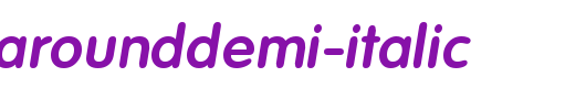 a_FuturaRoundDemi-Italic_英文字体