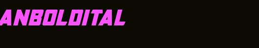 buchananboldital_英文字体
