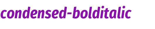 firasanscondensed-bolditalic_英文字体