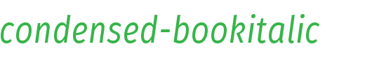 firasanscondensed-bookitalic_英文字体
