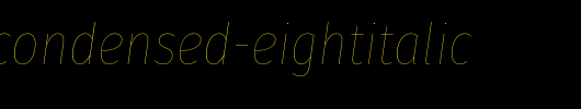 firasanscondensed-eightitalic_英文字体
