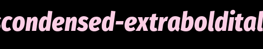 firasanscondensed-extrabolditalic_英文字体